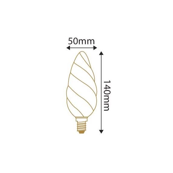***PRIX DESTOCKAGE*** Candle F15 LED Filament 3W E14 2700K 290Lm Sat.