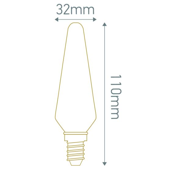 Flamme Bohème Filament LED 4W E14 2500K 280Lm Dim. Amb