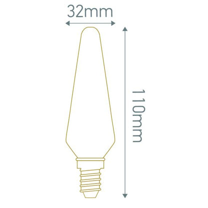Flamme Bohème Filament LED 4W E14 2500K 280Lm Dim. Amb