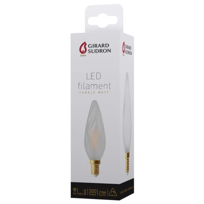 Candle GS8 LED Filament 4W E14 2700K 300Lm Dim. Sat.
