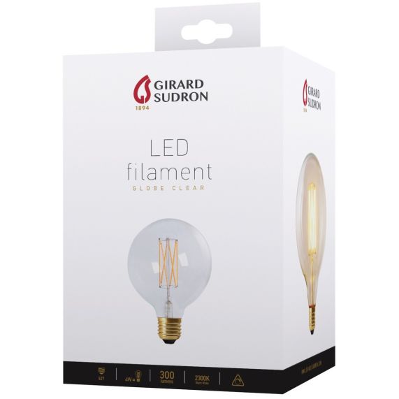 Globe G125 Filament LED 4W E27 2300K 300Lm Dim. Cl. 3125467159966
