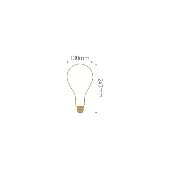 Ampoule Géante Filament LED TWISTED 240mm 4W E27 2000K 160Lm Dim. Smoky