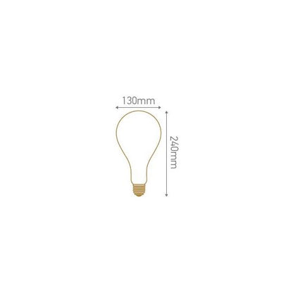 Ampoule Géante Filament LED TWISTED 240mm 4W E27 2000K 160Lm Dim. Smoky