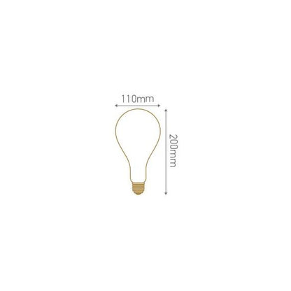 Ampoule Géante Filament LED TWISTED 200mm 4W E27 2000K 160Lm Dim. Smoky