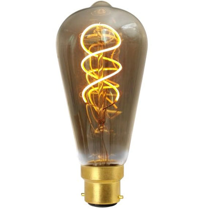 Edison Filament LED TWISTED 4W B22 2000K 200lm Dim. Smoky
