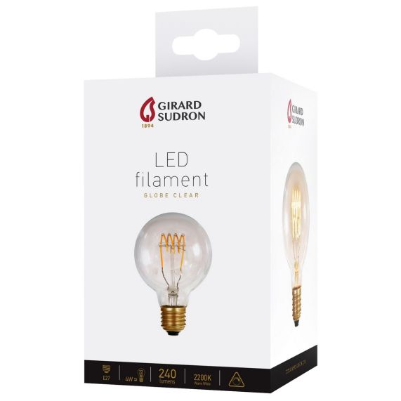 Globe G80 4 LOOPS 4W E27 2200K 240lm Dim. Cl.