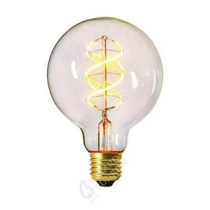 Globe G95 Filament LED TWISTED 4W E27 2000K 240Lm Dim. Cl.