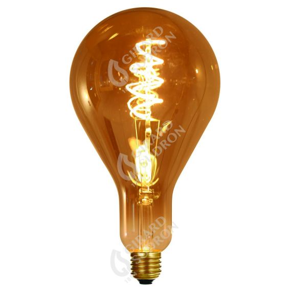 Ampoule Géante Filament LED TWISTED 240mm 4W E27 2000K 160Lm Dim. Smoky