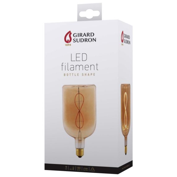 Ampoule Bouteille Filament Led 4W E27 Amb.