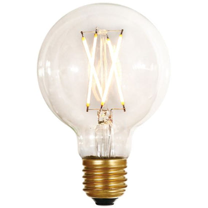 Globe G80 E27 Ambrée Filament droit 6W 600lm 2500K dim