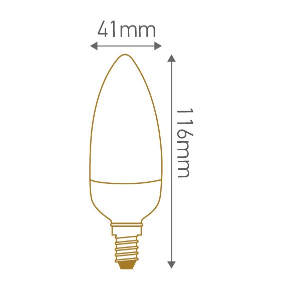 Flamme C37 LED Effet Flamme 2,8W à 4,5W E14 1300K - 3 Modes 3125467169972
