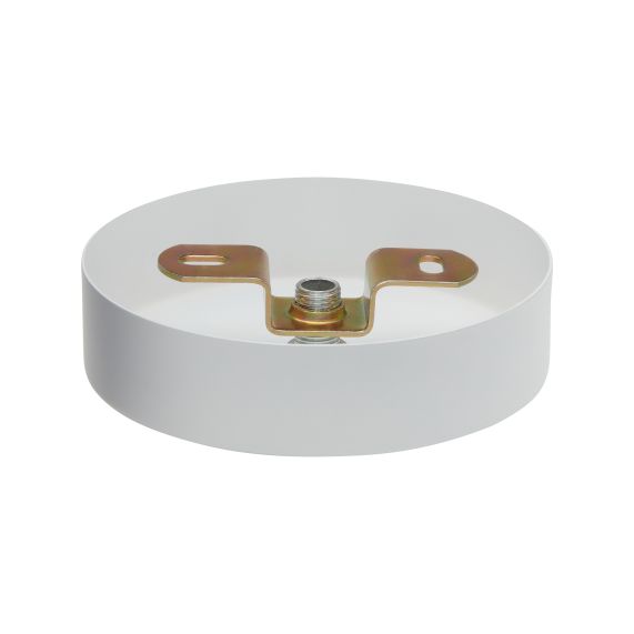 Plafonnier Acier D.100mm Blanc + Arrêt Pour Câble D.6mm