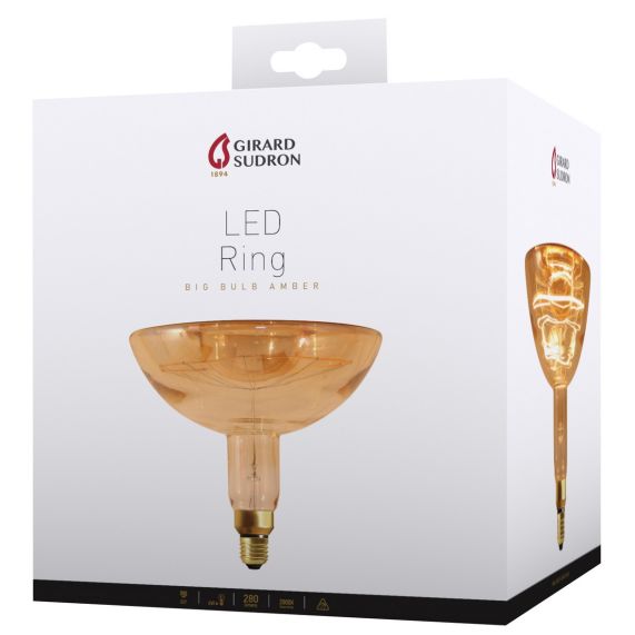 Ampoule géante Ring design by Fabrice Peltier filament LED 4W E27 2000K 280Lm dim Amb.