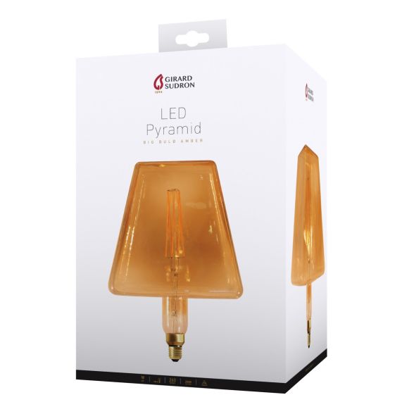 Ampoule géante Pyramid design by Fabrice Peltier filament LED 4W E27 2000K 400Lm dim Amb.