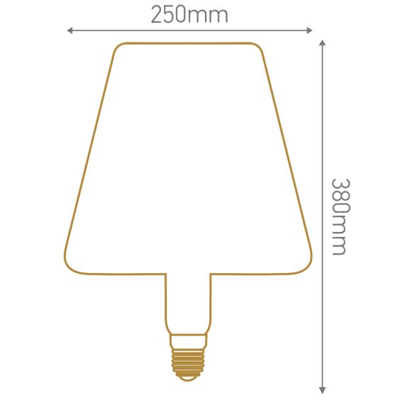 Ampoule géante Pyramid design by Fabrice Peltier filament LED 4W E27 2000K 400Lm dim Amb.