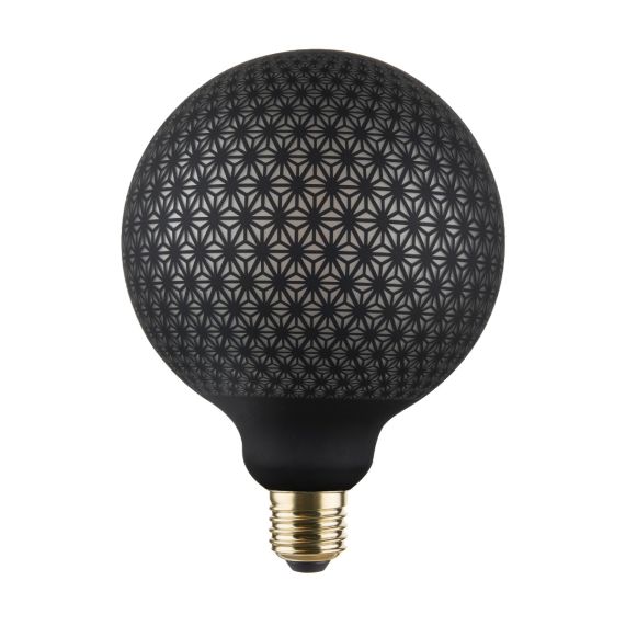 Globe G125 E27 Noire tatoo Graphique 6W 130lm 1800K dim