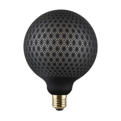 Globe G125 E27 Noire tatoo Graphique 6W 130lm 1800K dim
