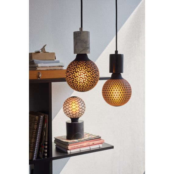 Globe G125 E27 Noire Grecque Graphique 6W 120lm 1800K dim