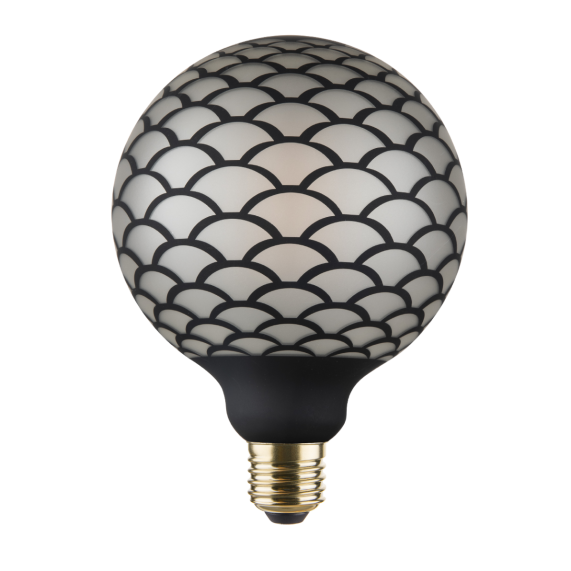 Globe G125 E27 Noire Ecaille Graphique 6W 280lm 1800K dim