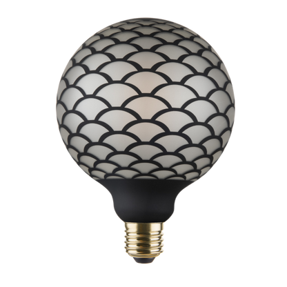 Globe G125 E27 Noire Ecaille Graphique 6W 280lm 1800K dim