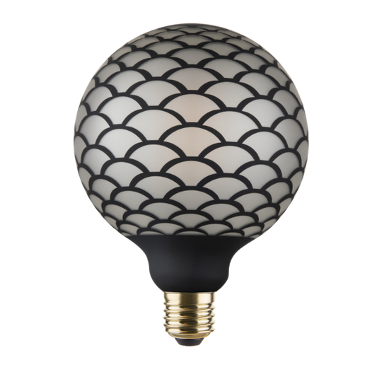 Globe G125 E27 Noire Ecaille Graphique 6W 280lm 1800K dim