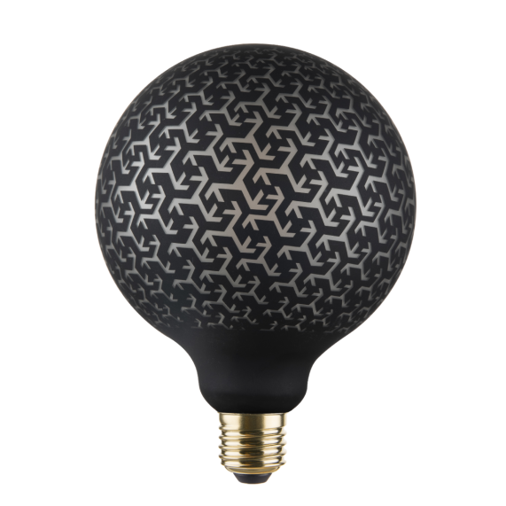 Globe G125 E27 Noire Grecque Graphique 6W 120lm 1800K dim