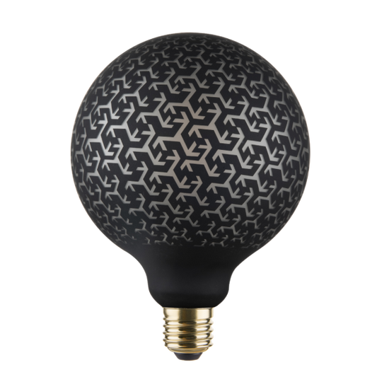Globe G125 E27 Noire Grecque Graphique 6W 120lm 1800K dim