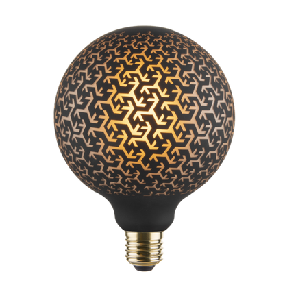 Globe G125 E27 Noire Grecque Graphique 6W 120lm 1800K dim