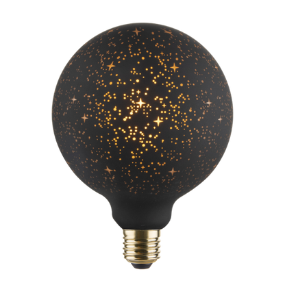 Globe G125 E27 Noire Constellation Graphique 6W 50lm 1800K dim