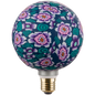 Globe G125 E27 Rose/ Violet Psychedelique imprimé floral 4W 470lm 2700K dim