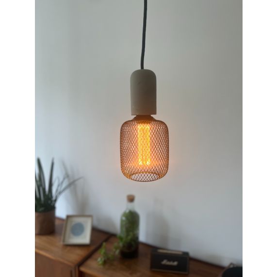 Ampoule E27 Noire Grillage Résille 3,5W 100lm 1800K dim