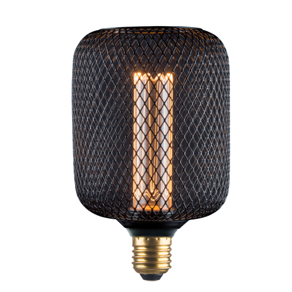 Ampoule E27 Noire Grillage Résille 3,5W 100lm 1800K dim