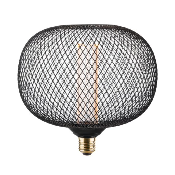 Ampoule E27 Noire Grillage Résille 3,5W 100lm 1800K dim