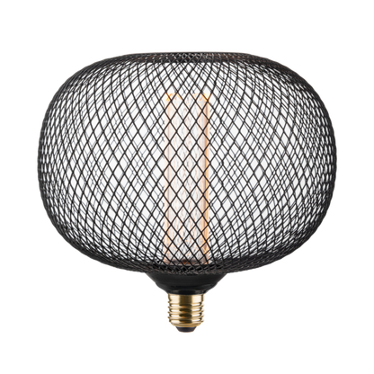 Ampoule E27 Noire Grillage Résille 3,5W 100lm 1800K dim