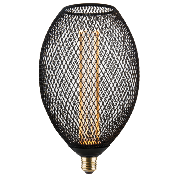 Ampoule E27 Noire Grillage Résille 3,5W 100lm 1800K dim