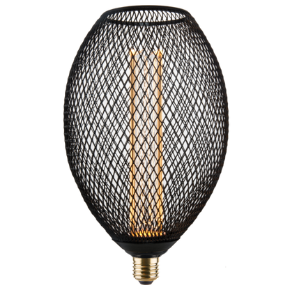 Ampoule E27 Noire Grillage Résille 3,5W 100lm 1800K dim