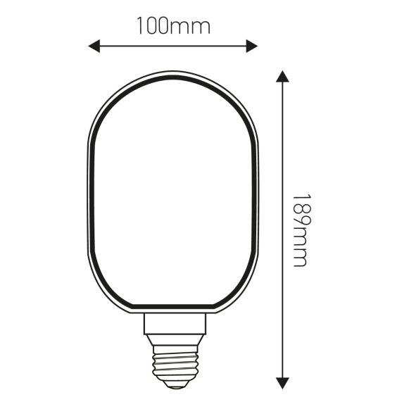 Ampoule E27 Ambrée Contour 4W 170lm 1800K dim