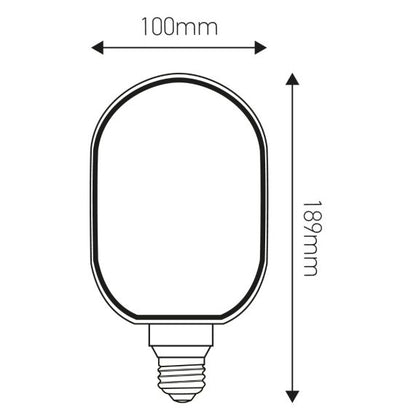 Ampoule E27 Ambrée Contour 4W 170lm 1800K dim