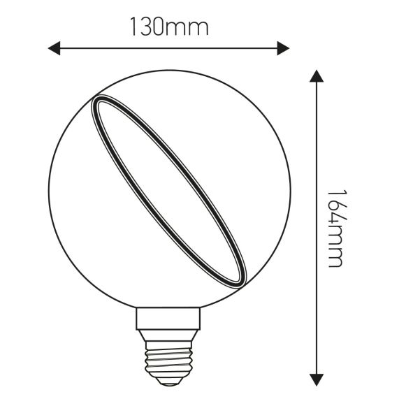 Globe G125 E27 Ambrée Contour 4W 170lm 1800K dim