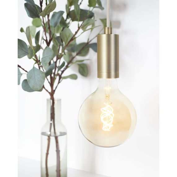 Douille Cylindre Acier E27 Or Antique