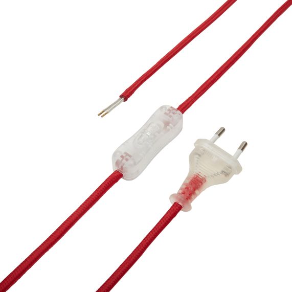 Cordon 2X0.75 Text.Rouge 2M Inter Tran