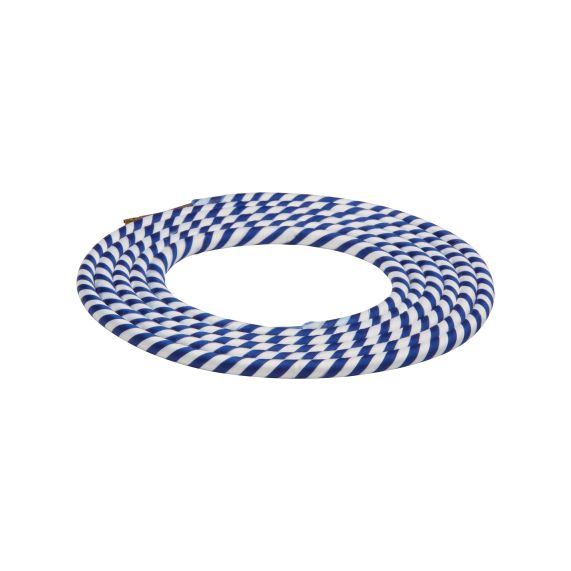 Cable rond spirale bleu blanc 2 mètres 2 x 0,75mm2