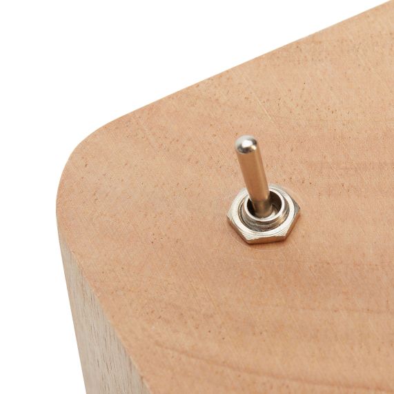 SUPPORT 12x12x10cm BOIS  + CABLE E27 40W