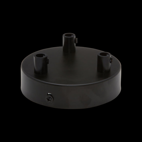 Plafonnier Acier noir 3S