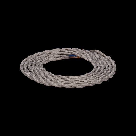Cable torsadé gris 2 mètres 2 x 0,75mm2