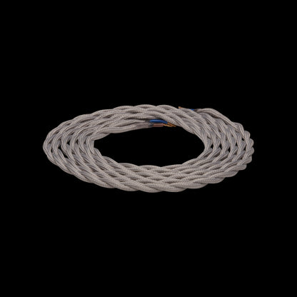 Cable torsadé gris 2 mètres 2 x 0,75mm2