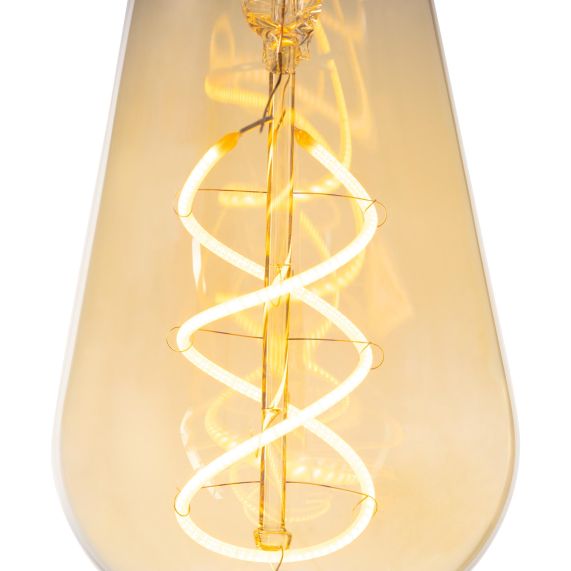 Edison Filament LED Torsadée 8W 500lm E27 2000K Dim Ambrée