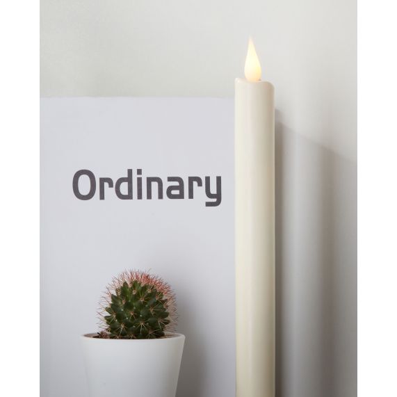 Bougie flamme LED L25cm ABS/WAX