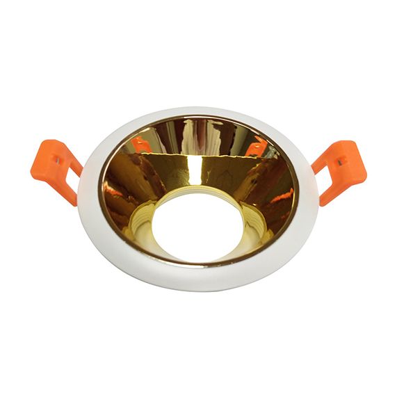 Jocaste - Enjoliveur pour spot encastré Ø85x105 enc.Ø77 blanc Réflecteur effet OR