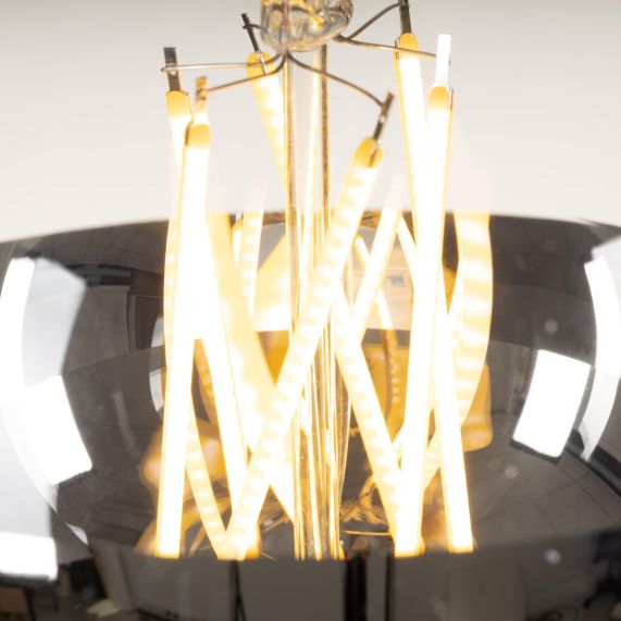 Globe D95 Filament LED Calotte Argent 8W E27 2700K 950Lm Dim